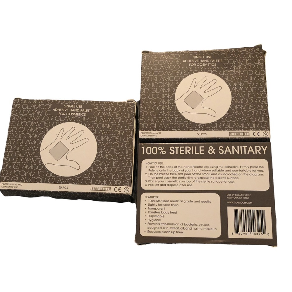 Sterile single use adhesive hand palettes